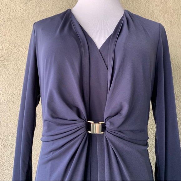 Calvin Klein Navy Jersey Maxi-Dress NWT size 12 - Picture 5 of 11